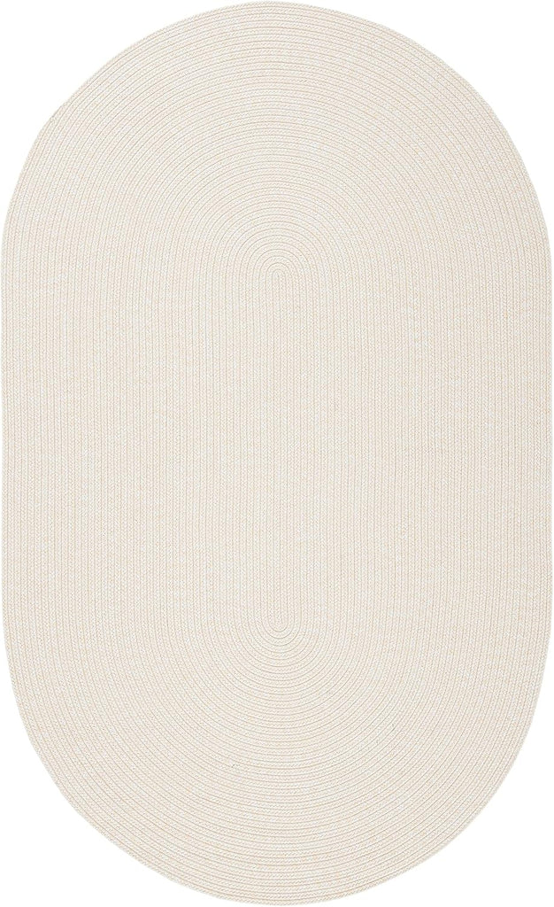 Braided Indoor/Outdoor Washable Oval Rug, Ivory BRD315B
