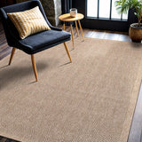 Easy Jute Rug 5x7, Indoor Outdoor Natural Color Fiber Area Rugs