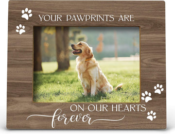 Your Pawprints are Forever in Our Heart Pet Memory Picture Photo Frame, Pet Dog Cat Memorial Picture Frames, Pet Loss