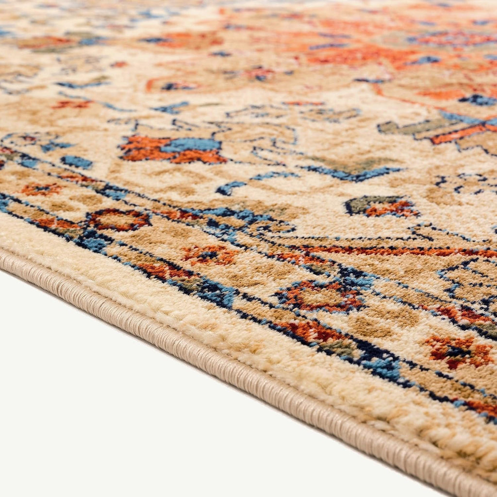 Geometric Southwestern Area Rug, Ivory 8x10