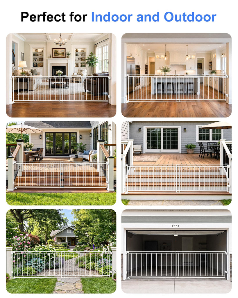58-108" Extra Wide Baby Gate for Large Opening, Safety Extra Long Dog Gate