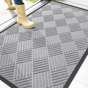 Front Door Mat Outside Entrance 47x32, Waterproof Heavy-Duty Doormat
