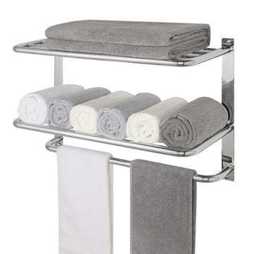 3-Tier Bathroom Towel Rack, SUS 304 Wall Mount, Brushed Nickel