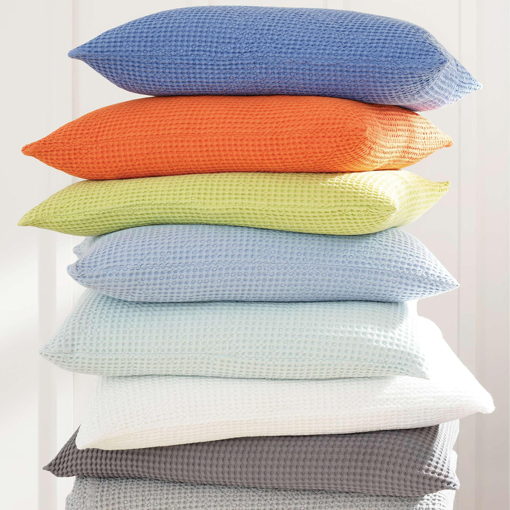 Bubble White Solid Cotton Matelasse Sham