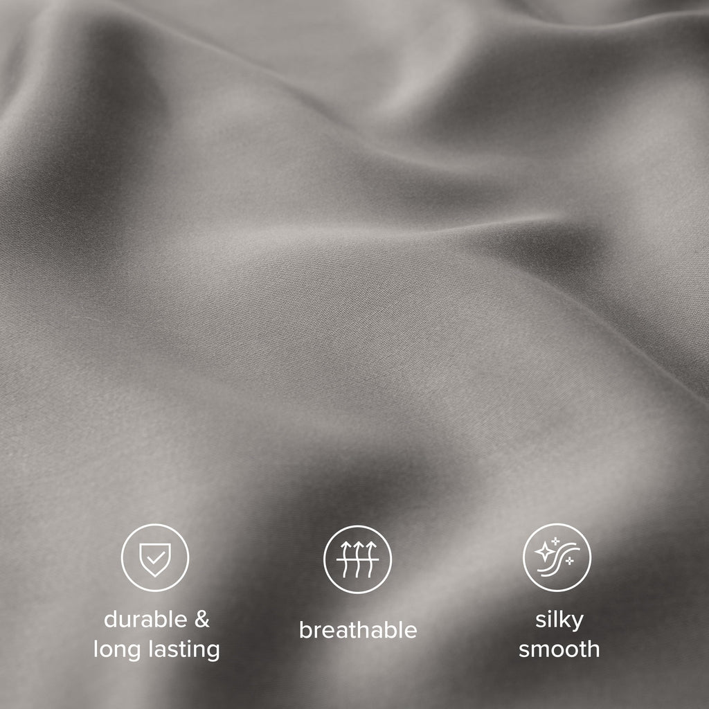Lyocell Tencel Sheet Set (Full, Light Grey)