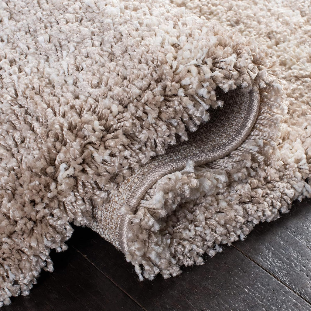 Area Rug - Hudson Shag Collection - Large - Ivory & Beige, Non-Shedding & Easy Cleaning, Ultra Plush Thick Pile