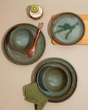 32 Piece Double Bowl Dinnerware Sets with Pasta Bowls, Highly Chip and Crack Resistant Plates and Bowls Sets