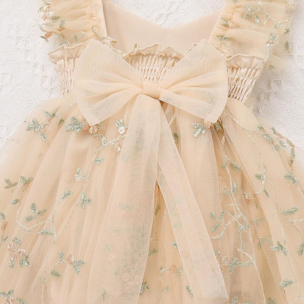Baby Flower Girl Dress, Lace Romper for Birthday Baptism Dresses