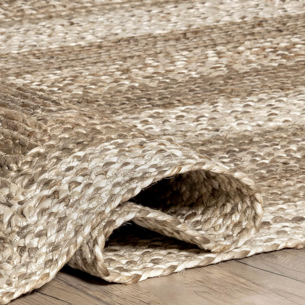 Charlene Natural Ombre Power Loomed Area Rug, Oval