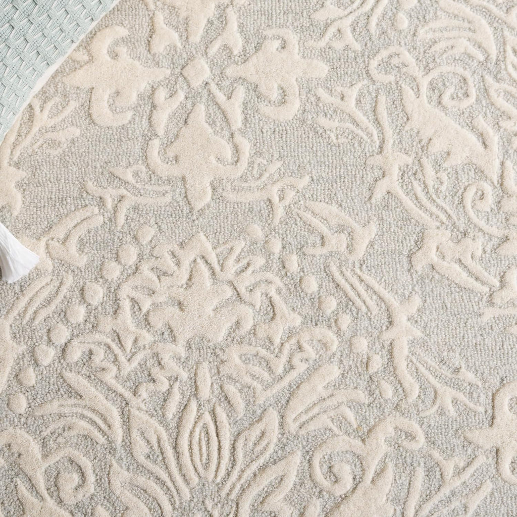 Blossom 10' x 14' Sage/Ivory Handmade Premium Wool Dining Area Rug