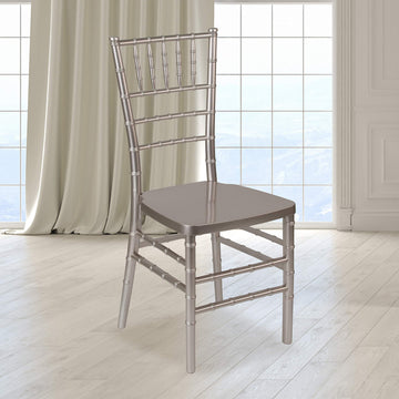 Pewter Resin Ballroom Chair