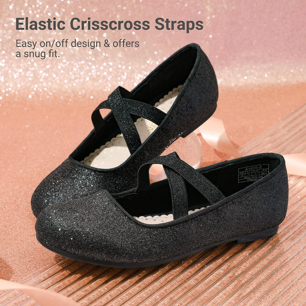 Pairs Girls Ballerina Dress Shoes Mary Jane Flats