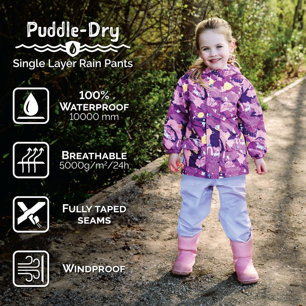 Girls' Puddle-Dry Rain Pants for Toddlers