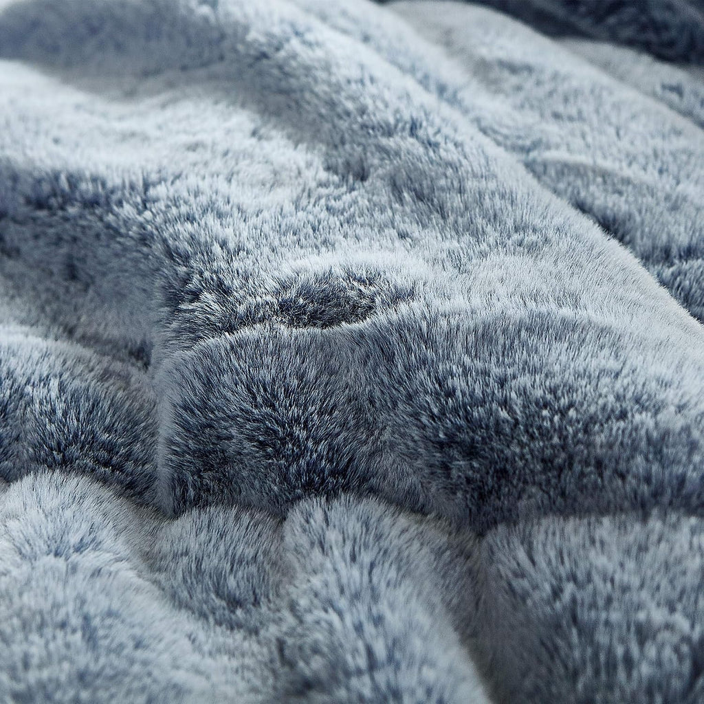 Aww Buddy - Coma Inducer Oversized King Comforter Set - Dark Denim Blue | Experience Coma Worthy Sleep with Cozy Faux
