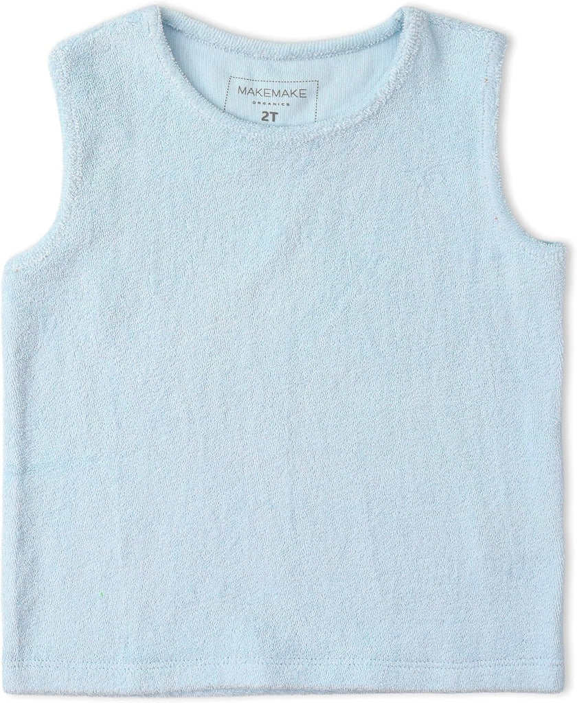 Certified Organic Cotton Spring Summer Top & Bottom Set for Baby & Kids- Light Blue, 18-24 Months