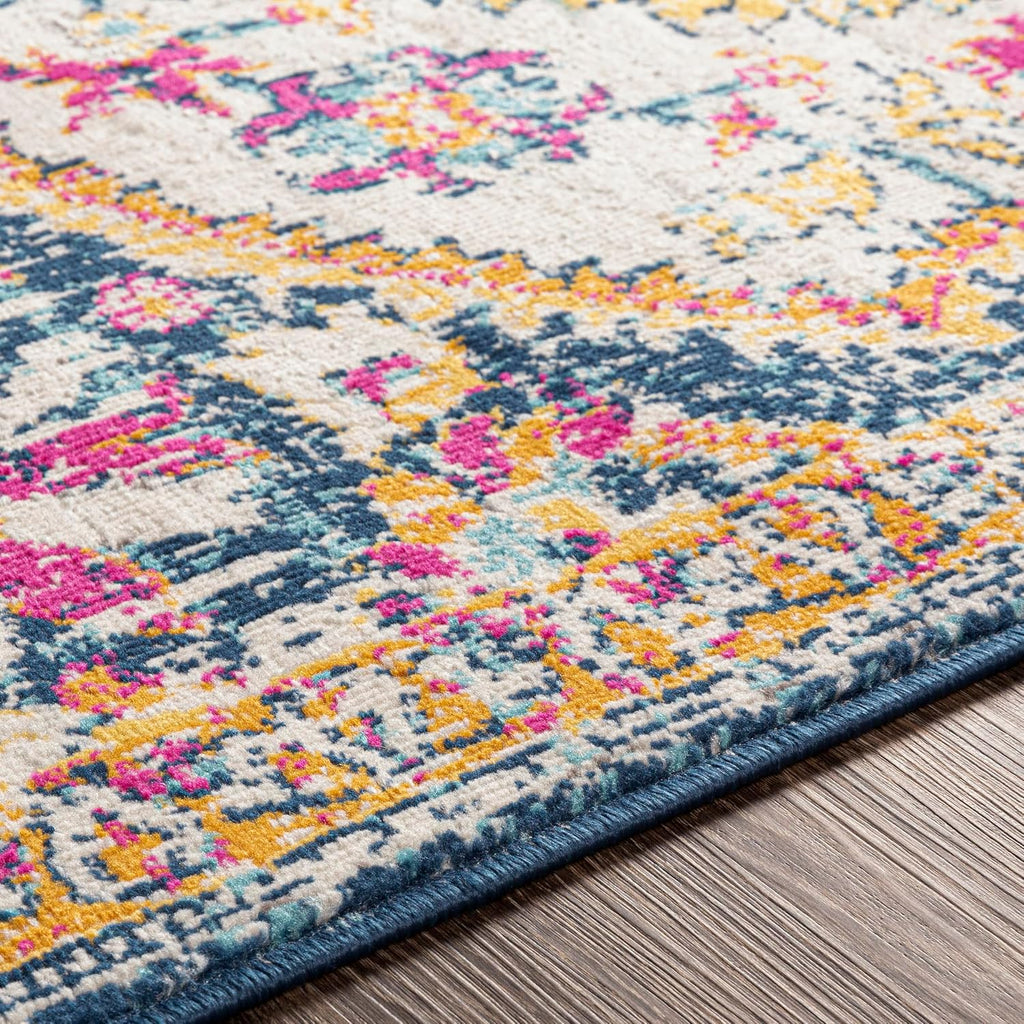 Nyburg Vintage Medallion Area Rug,Burnt Orange/Medium Gray