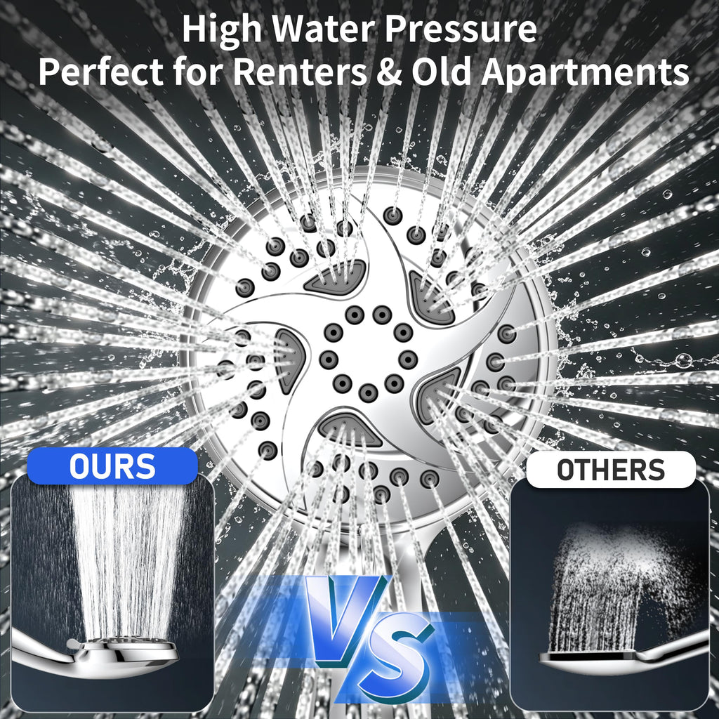 6-Mode Shower Head with Handheld, High Pressure Hand Held Shower Head