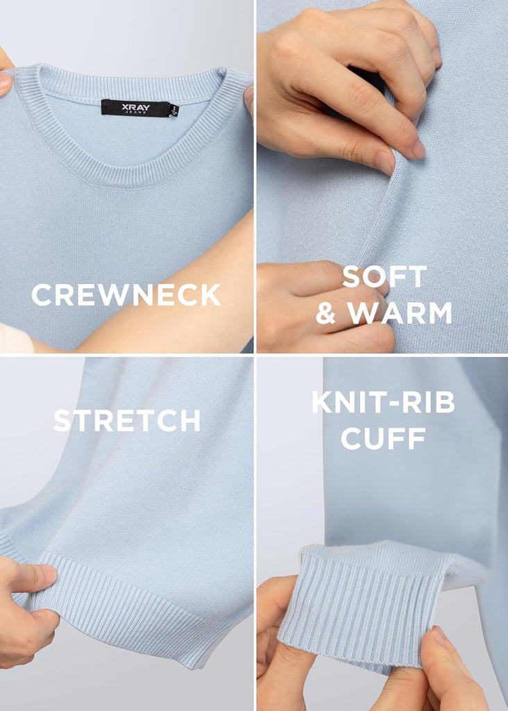 Boys Crewneck Sweater, School Uniform Big Boys' & Little Kids Youth Crew Neck Long Sleeve Pullover
