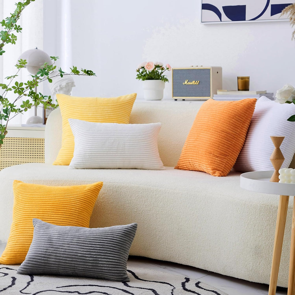 Burnt Orange Euro Shams Set of 2 Pillow Covers Super Soft Large Decorative Throw Pillow Covers for Summer Patio