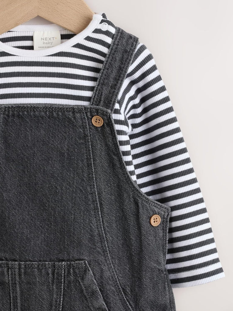 Baby Denim Dungarees and Bodysuit Set