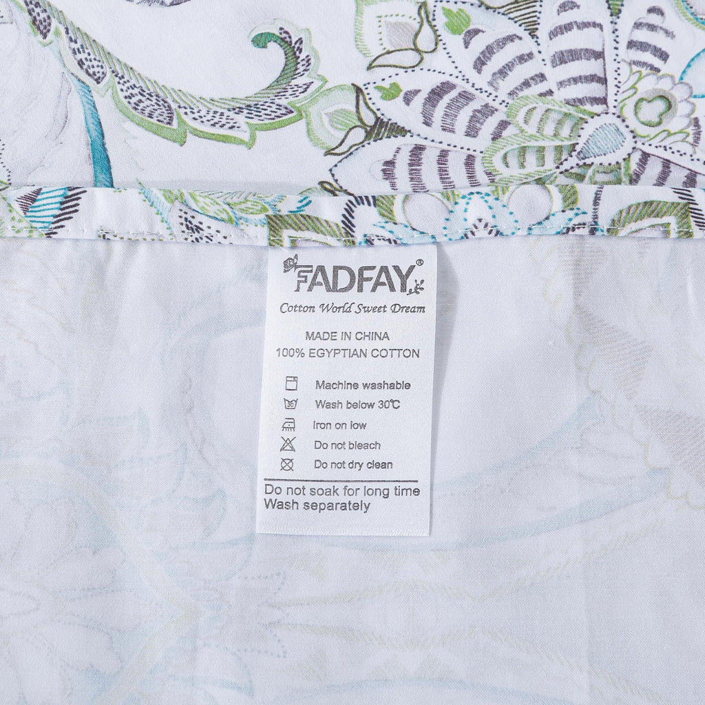 Blue Paisley Sheets Set Queen Classic Boho Paisley Bedding Luxurious Bohemian Damask Paisley Bed Sheet Breathable