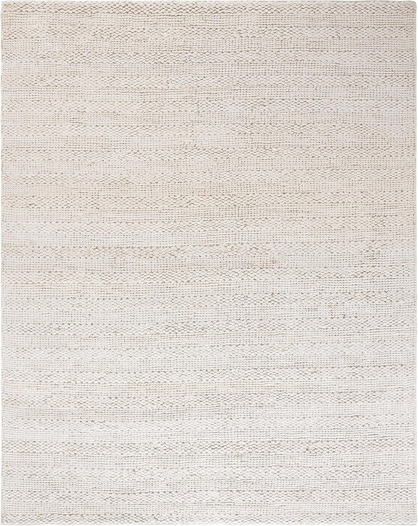 Natural Fiber Area Rug - 9' x 12', Bleach, Handmade Jute, Braided Woven Design