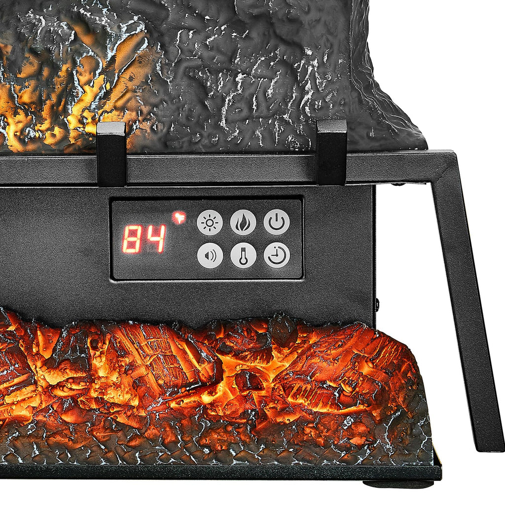 Electric Fireplace Log, 25 inch Fireplace Insert Log Heater, with Crackling Sound, Remote Controller, 5 Adjustable