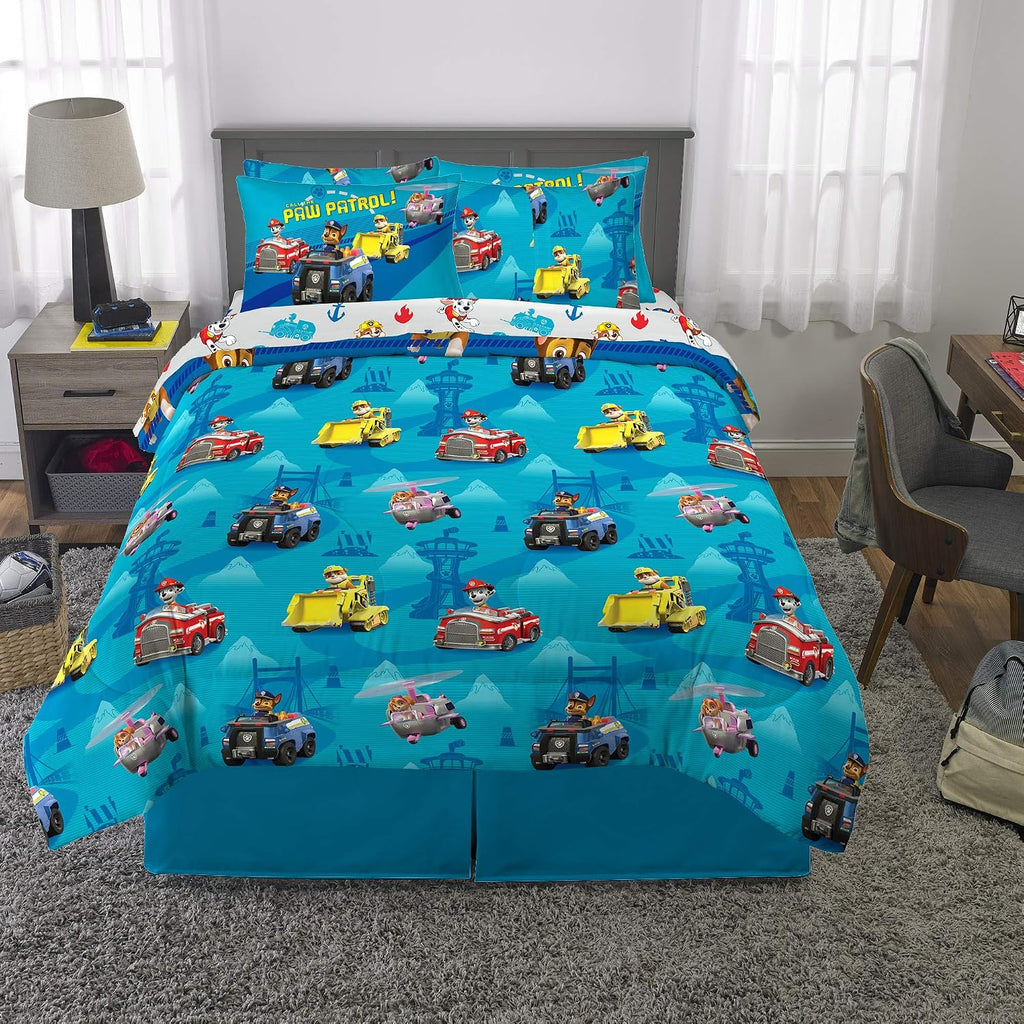 Kids Bedding Super Soft Comforter and Sheet Set with Sham, 7 Piece Full