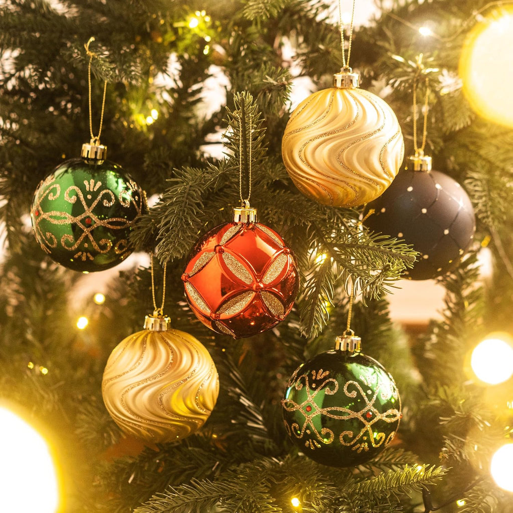 16ct Christmas Tree Decorations Ball Ornaments 3.15 Inches