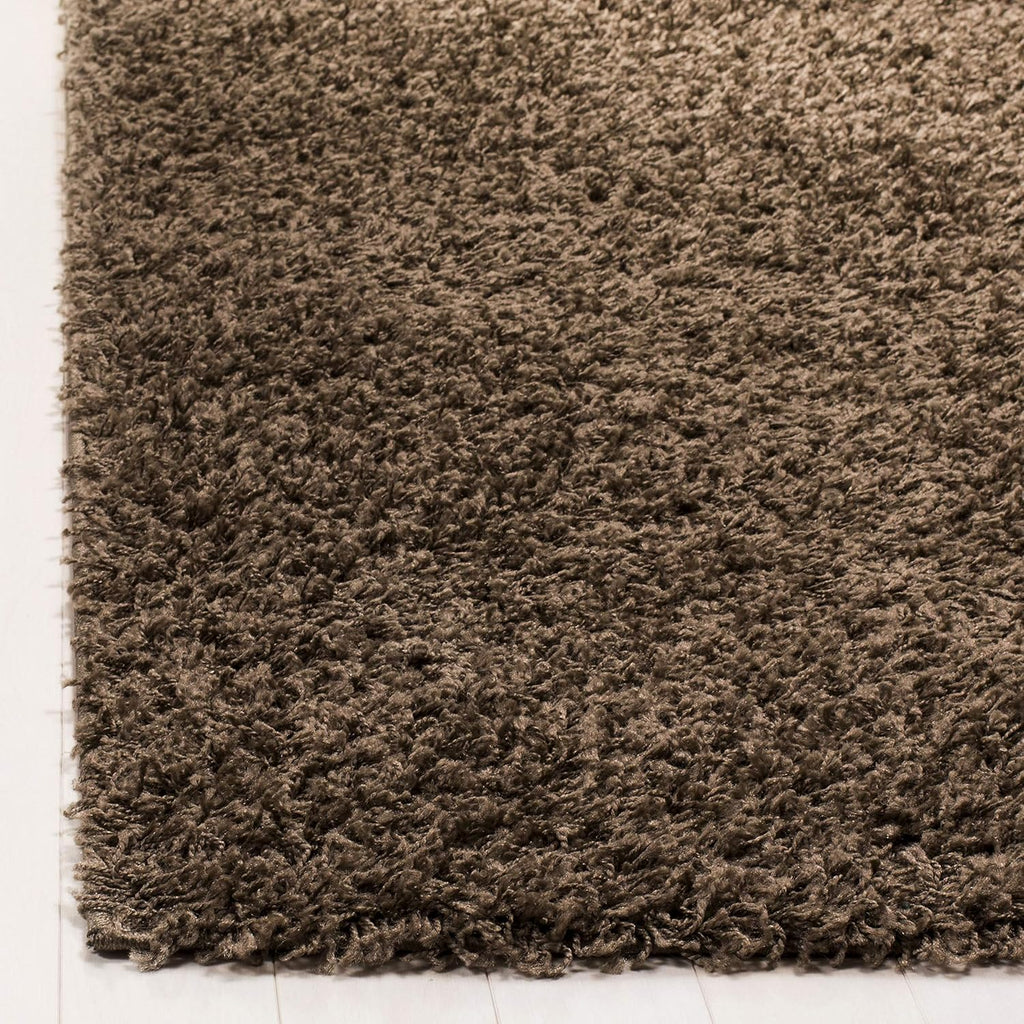 Athens Shag Collection Area Rug - 6'7" Square, Taupe, Non-Shedding & Easy to Clean, Ideal, Dining Space (SGA119T)
