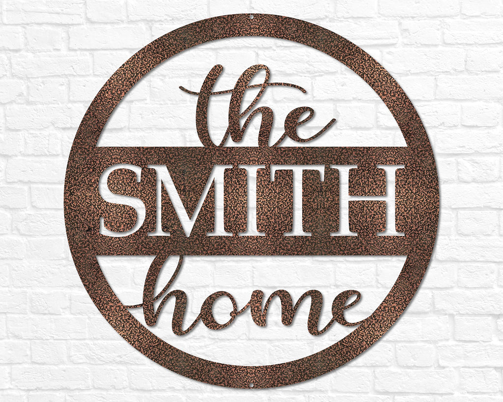 Custom Metal Family Name Welcome Home Sign | Front Door Porch Decor