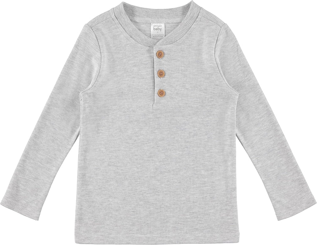 Pack Baby/Toddler Boy Long Sleeve Shirt - Basic Tshirt Tops, Light Undershirt - Solid & Striped Tees for Boys