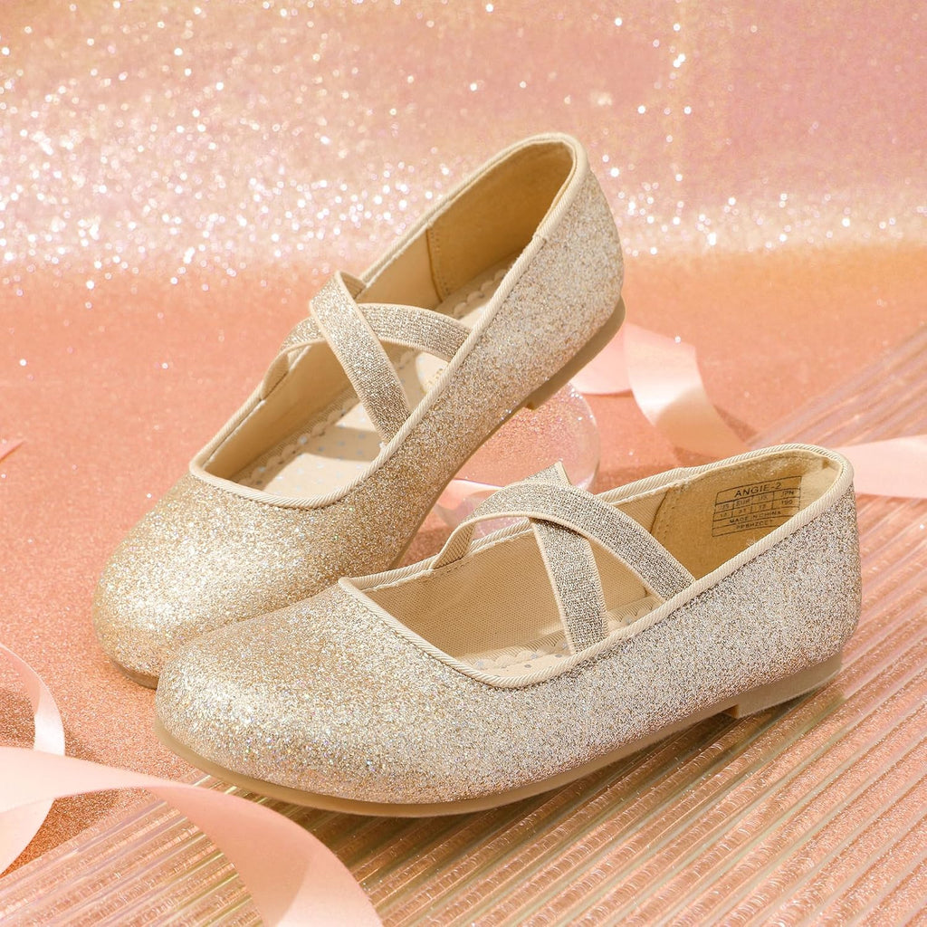 Pairs Girls Ballerina Dress Shoes Mary Jane Flats