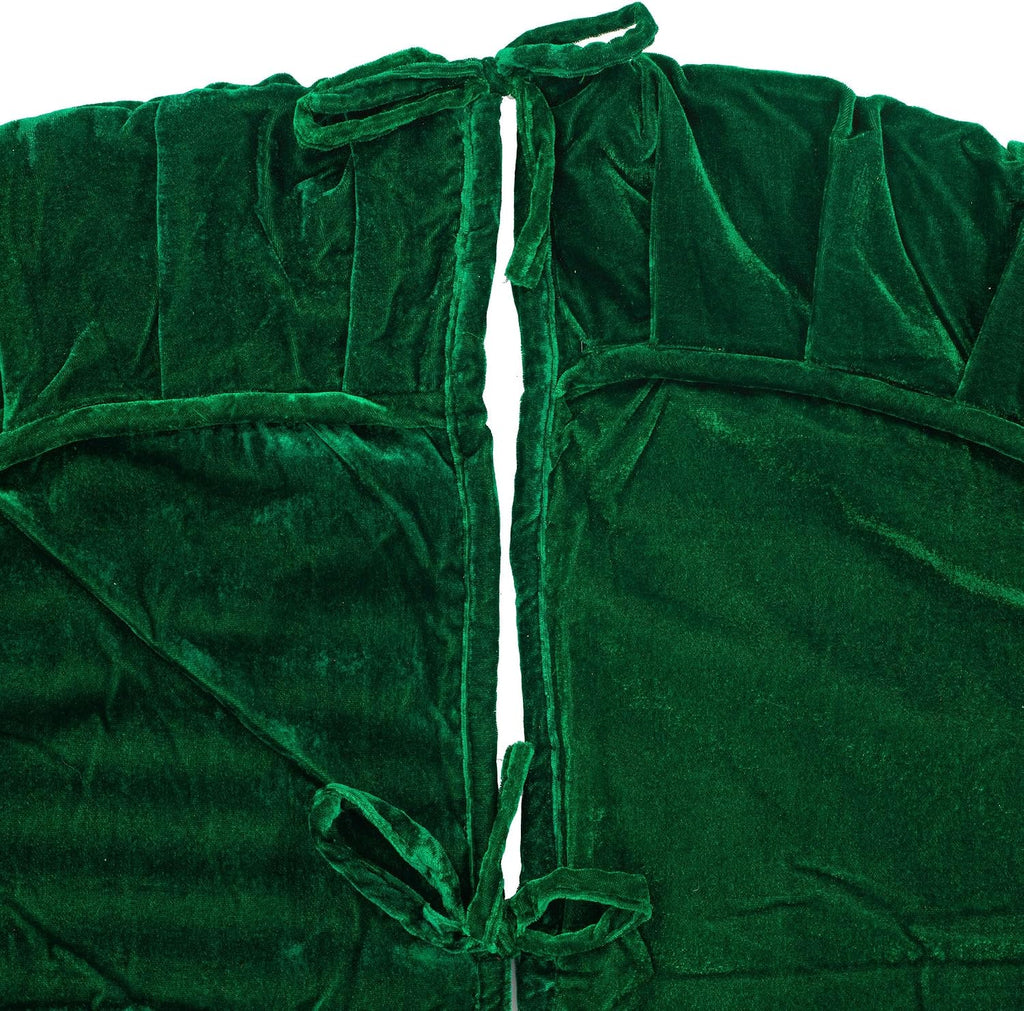 72" Plush Emerald Green Velvet Christmas Tree Skirt