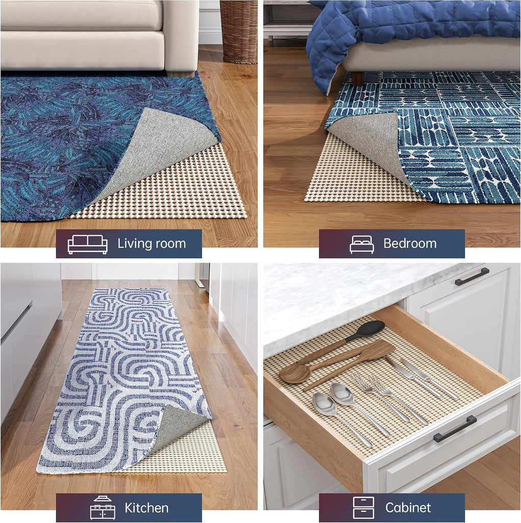Non-Slip Rug Pad Gripper 8x10 Ft - Set of 80