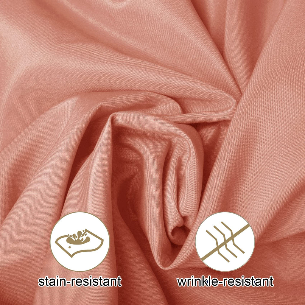 2pack 108 Inch Dusty Pink Round Tablecloth in Washable Polyester Fabric for Wedding/Banquet/Restaurant/Parties