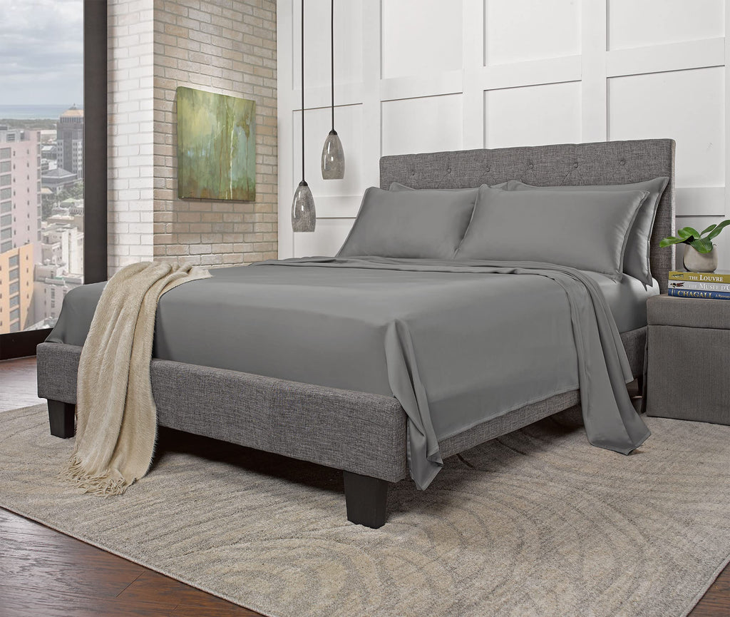 100% Organic Eucalyptus Bed Sheets King Size 4 Piece Set, Tencel Lyocell, Silky Soft & Smooth, Breathable, 16 Inch