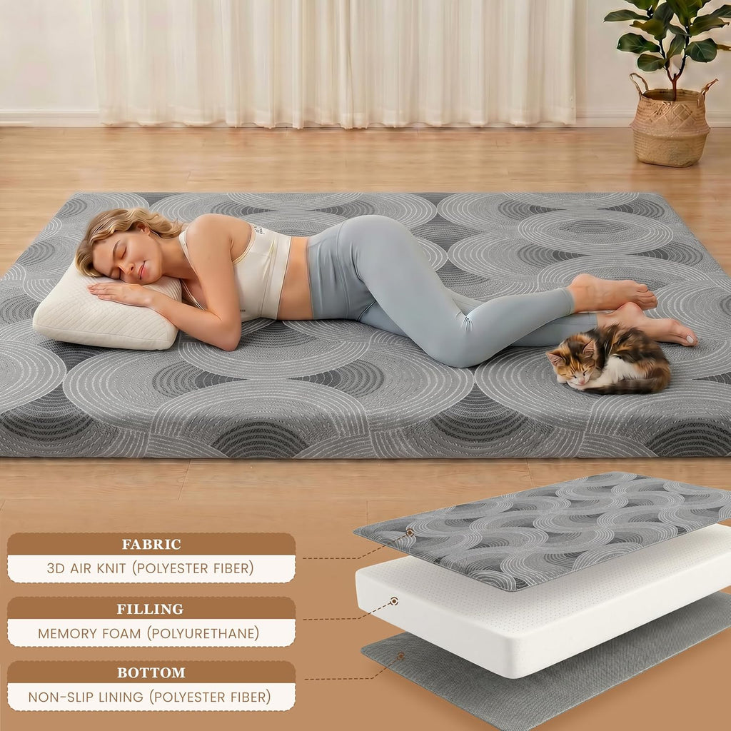 Japanese Floor Mattress, 3.5" Thicken Futon Mattress Tatami Mat