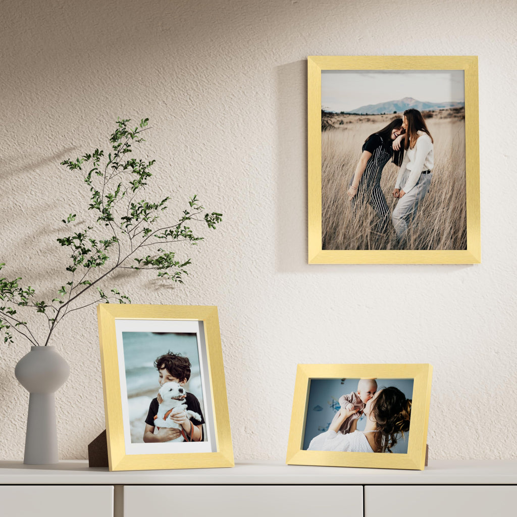 10 Pack Picture Frames Collage Wall Decor, Gold