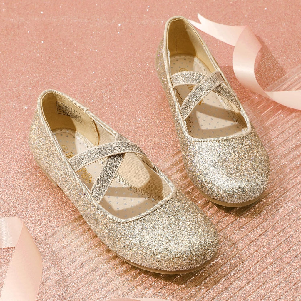 Pairs Girls Ballerina Dress Shoes Mary Jane Flats