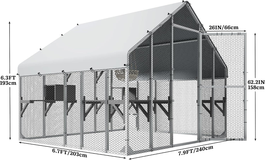 94 Inch Outdoor Cat Enclosure