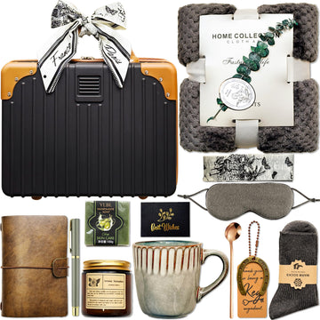 Get Well Gifts for Men & Women, Care Package for Men, Feel Better Gifts for Friend, Dad, Husband with Plush Blanket