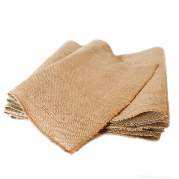 12" x 108" NO-FRAY Burlap Roll ~ 1 Table Runner ~ Natural Long Fabric with Finished Edges. Perfect for Weddings