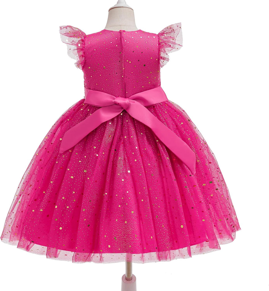 Sequin Formal Dress Kids Fancy Sparkly Pageant Party Birthday Prom Princess Ball Gown Dresses for Girls