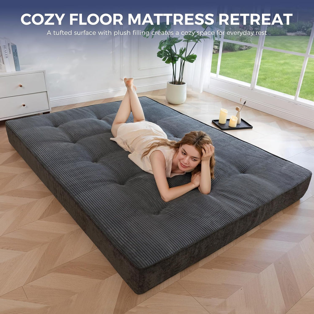 6" Extra Thick Japanese Floor Mattress Futon Mattress