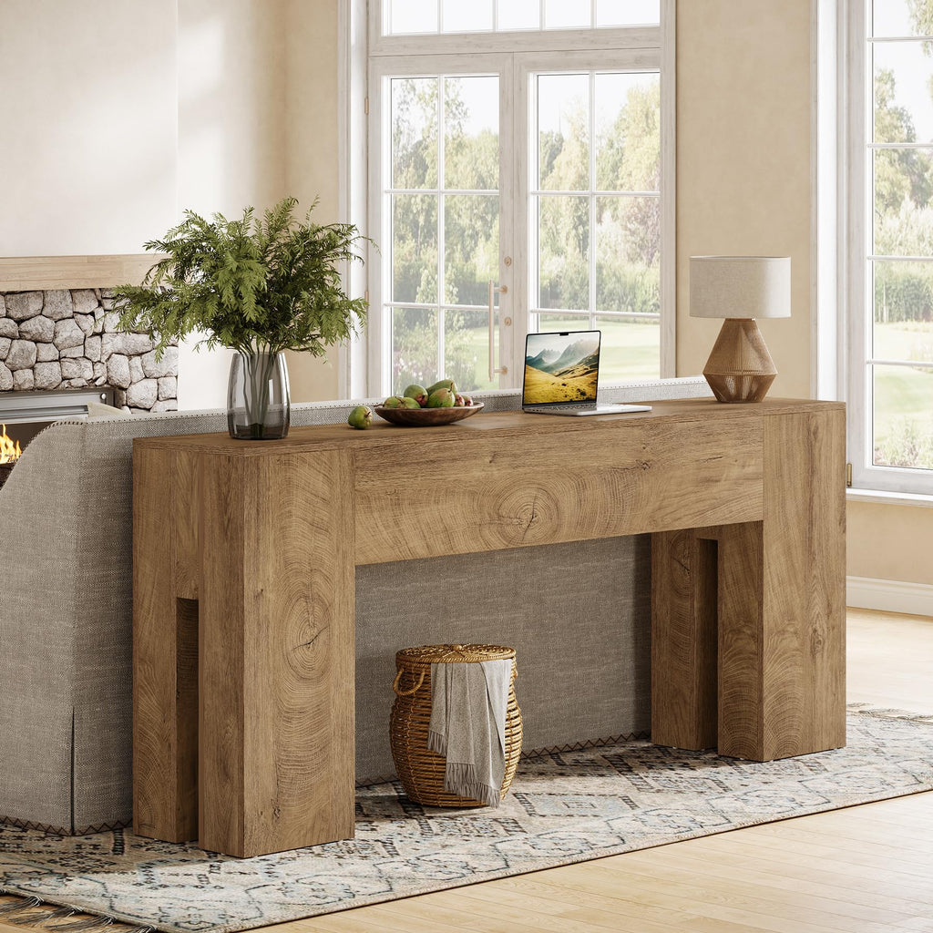 71-Inch Long Console Table, Farmhouse Sofa Console