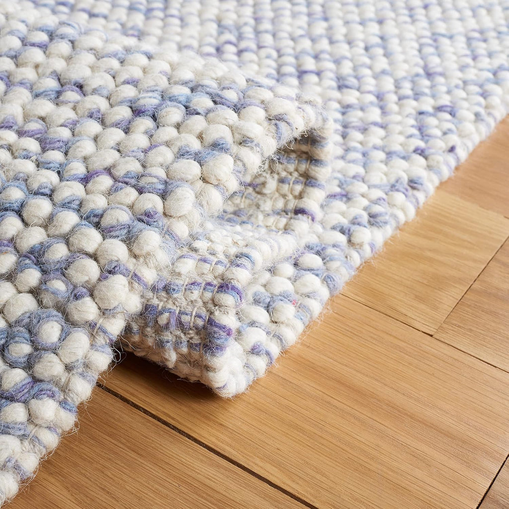 Area Rug 8x10 - Natura - Large - Blue & Ivory, Handmade Wool