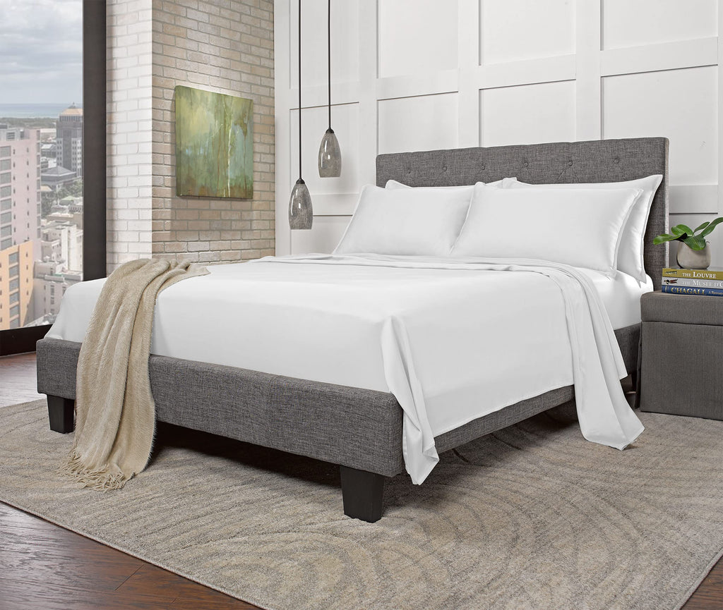 100% Organic Eucalyptus Bed Sheets Queen Size 4 Piece Set, Tencel Lyocell, Silky Soft & Smooth, Breathable, 16 Inch