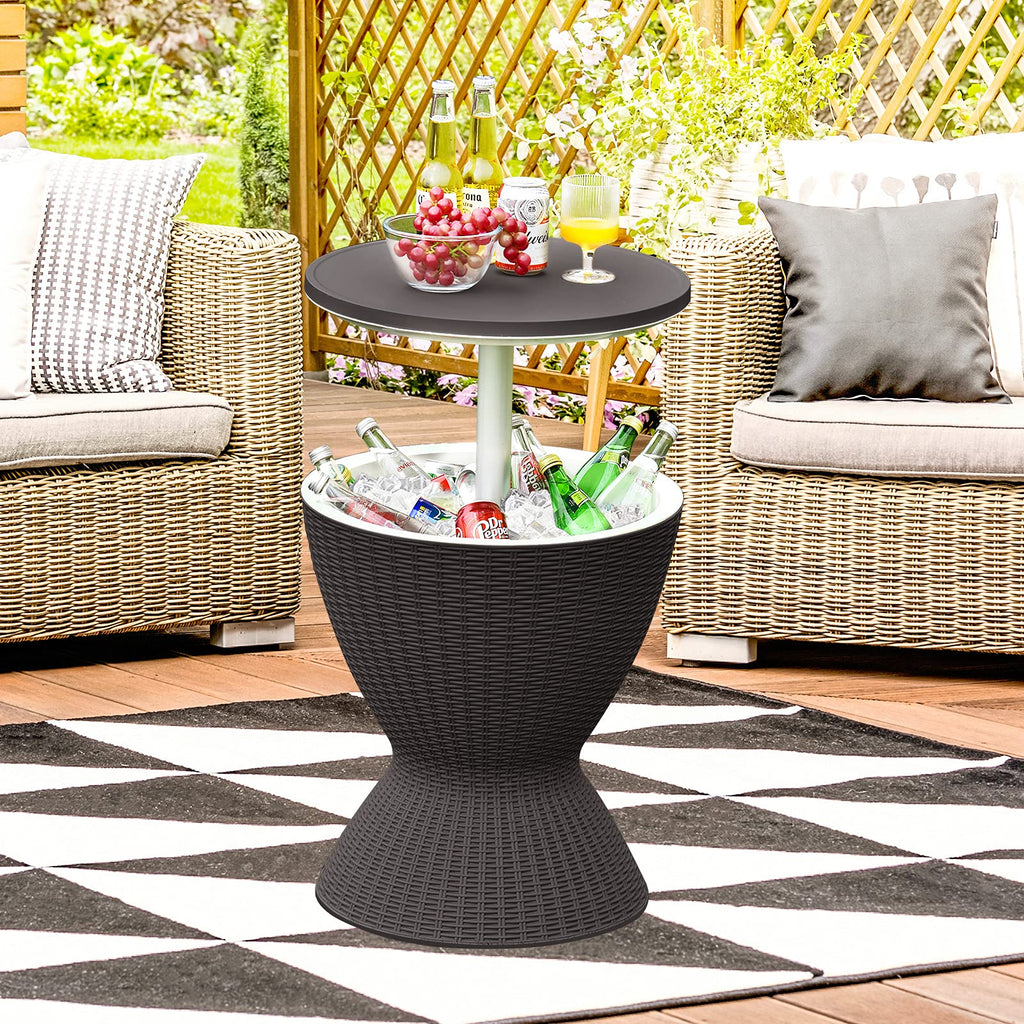 Outdoor Cooler Table, Multi-Functional Cooler Bar Table