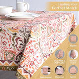 Table Cloth Square Table 100% Cotton 54 x 54 Inches Fall Tablecloth Reusable Everyday Use for Thanks